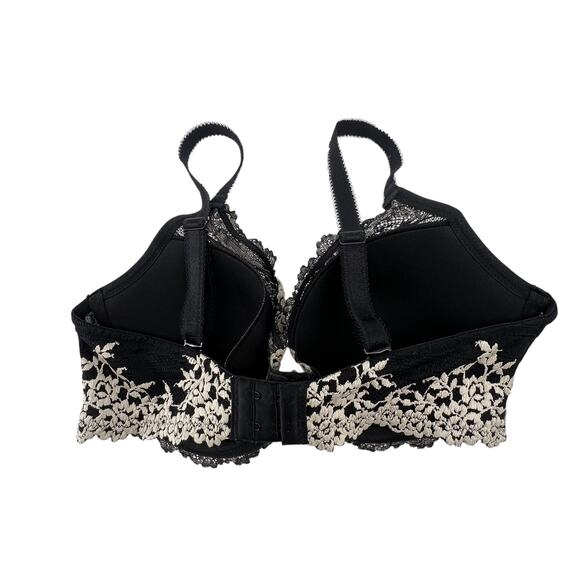 Wacoal Bra Size 34D Black Floral Adjustable Lace Underwire - Picture 7 of 8